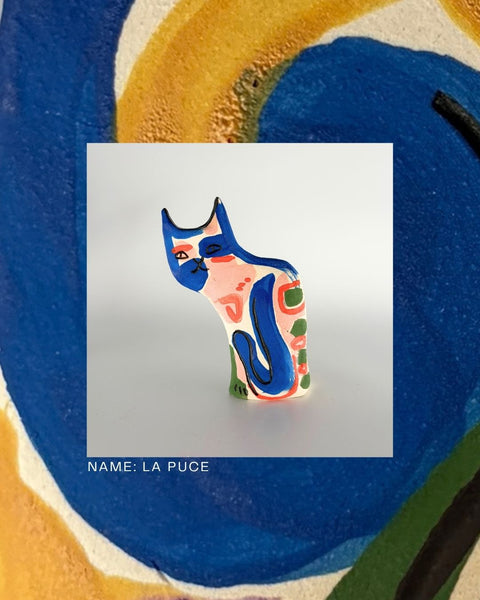 Rescue Cat Vase (Large): La Puce