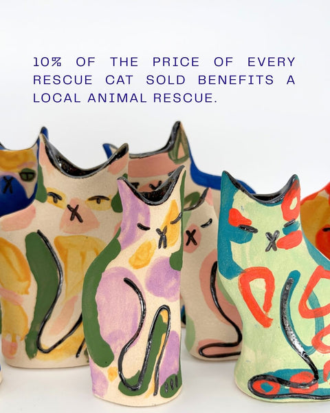 Rescue Cat Vase (Large): Maira