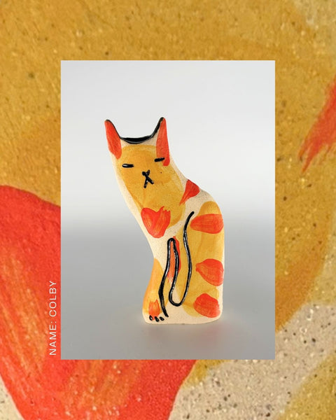 Rescue Cat Vase (Large): Colby