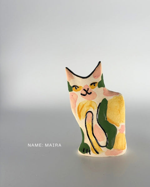Rescue Cat Vase (Large): Maira