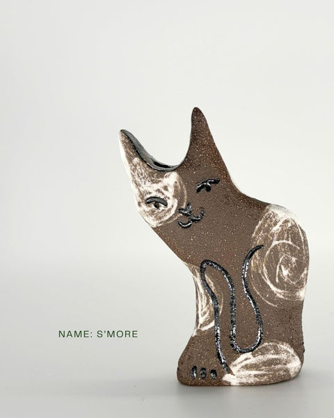 Rescue Cat Vase (Large): S'more