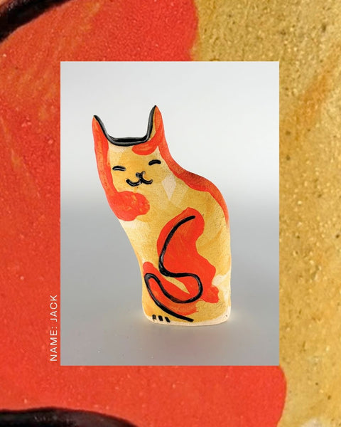 Rescue Cat Vase (Medium): Jack