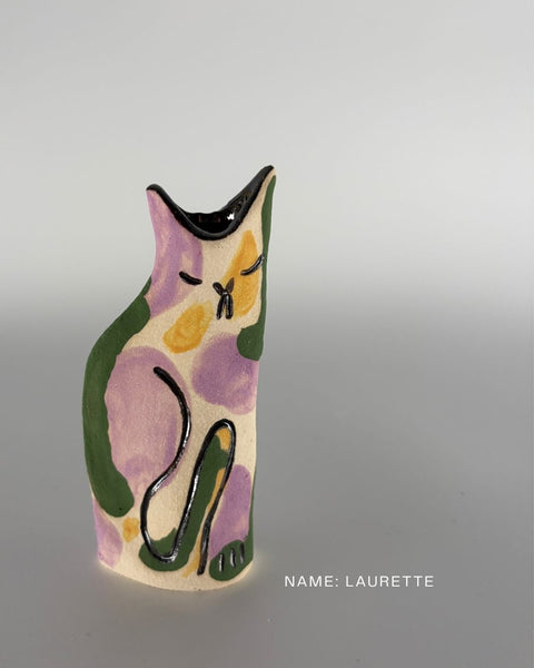 Rescue Cat Vase (Small): Laurette