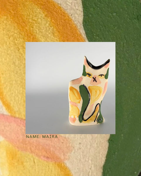 Rescue Cat Vase (Large): Maira