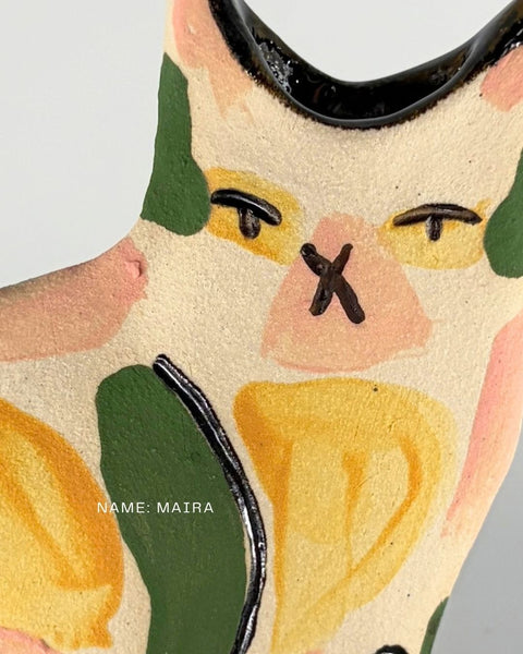 Rescue Cat Vase (Large): Maira