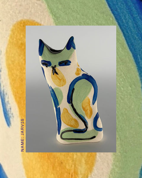 Rescue Cat Vase (Medium): Jarvis