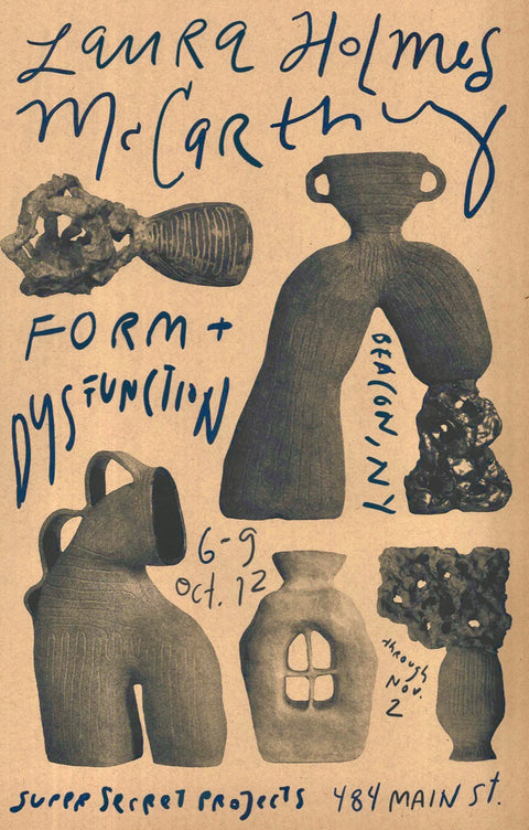 Form + Dysfunction Solo Show Poster: 2 Color Risograph