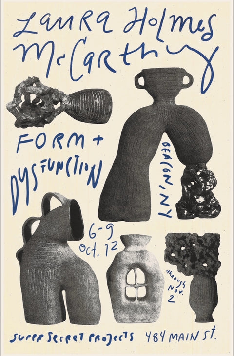 Form + Dysfunction Solo Show Poster: 2 Color Risograph