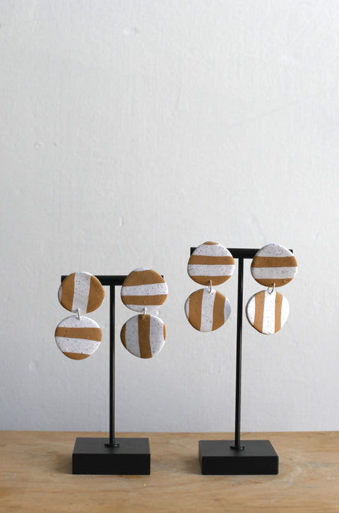 Cairn Earrings | Camel Stripe